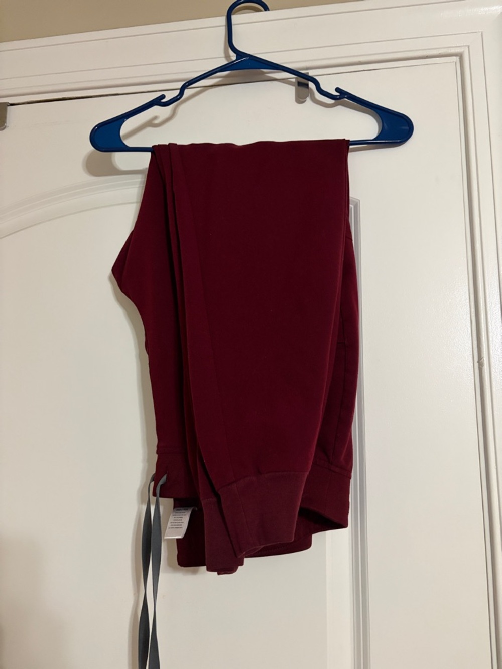 Figs Burgundy Jogger scrub Pants - Comfortable Everyday Bottoms